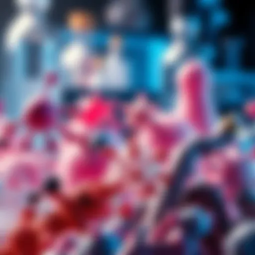 A variety of non-human biologics including proteins, viruses, and animals, with a background representing science research.