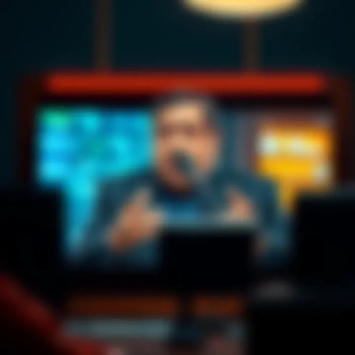Noory appears on screen, seemingly struggling to deliver his lines clearly during a recorded advertising segment.