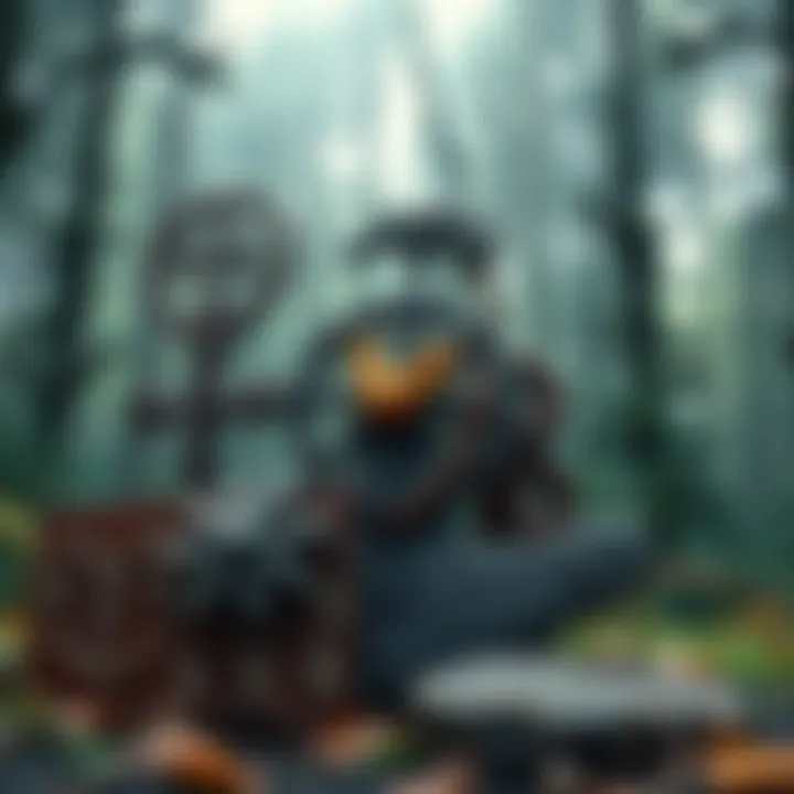 An assortment of Norse pagan symbols including Thor's hammer and runes, set against a mystical forest background.