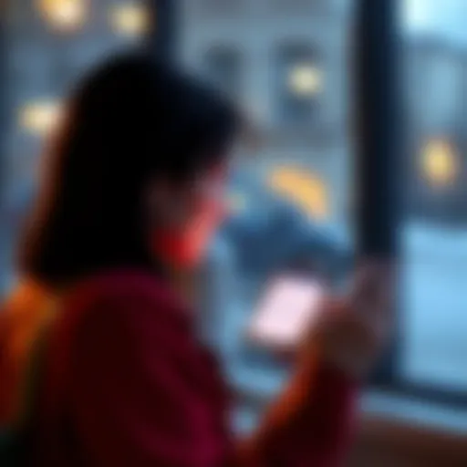 A person checking their email for acceptance notification from North Fork