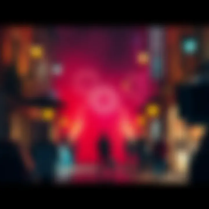 A vibrant street scene in Nowy Targ, showcasing the lively atmosphere of the event today