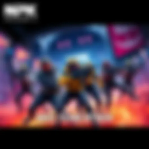 Illustration of Team Attack in action during a competition scene, showcasing teamwork and excitement in a dynamic setting.