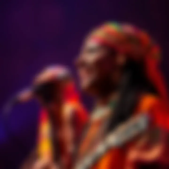 Nubian singer performing Helalisa A Nubian artist passionately singing the song Helalisa with traditional instruments in a vibrant setting, highlighting the cultural connection to ancient beliefs.