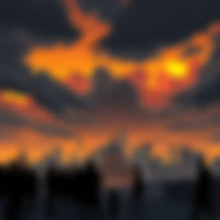 A somber illustration showing a city skyline with dark clouds looming overhead, symbolizing fears of nuclear and biological threats, with silhouettes of people discussing the issue in the foreground.