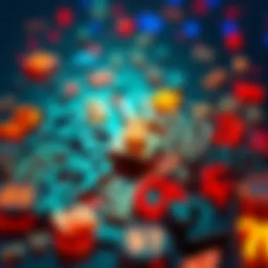 Numerology Symbols A collection of various numerology symbols and numbers arranged artistically, representing the trend in numerology.