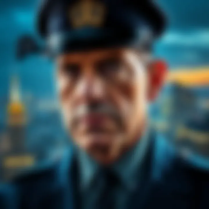 Former NYPD detective Salvatore Nuara with a background of a city skyline, hinting at his controversial connections