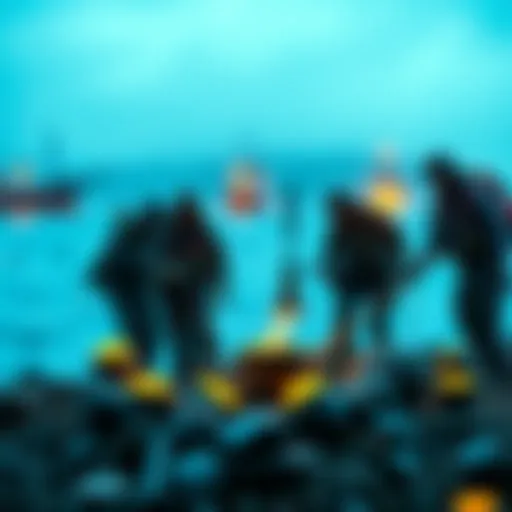 Treasure hunters searching for artifacts on Oak Island during filming season
