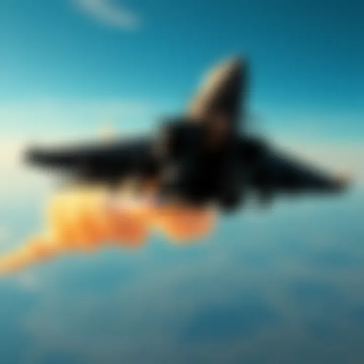 A military aircraft flying over a region in China where an unidentified object was shot down, with smoke trails visible in the sky.