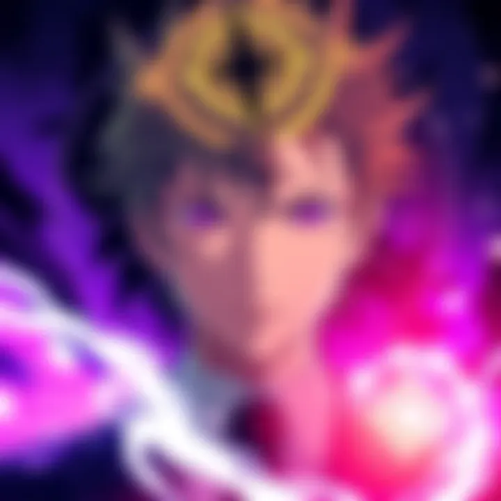 Occult Symbols in Anime A close-up of a character from a shonen anime surrounded by occult symbols and dark imagery, highlighting themes of magic and mystery.