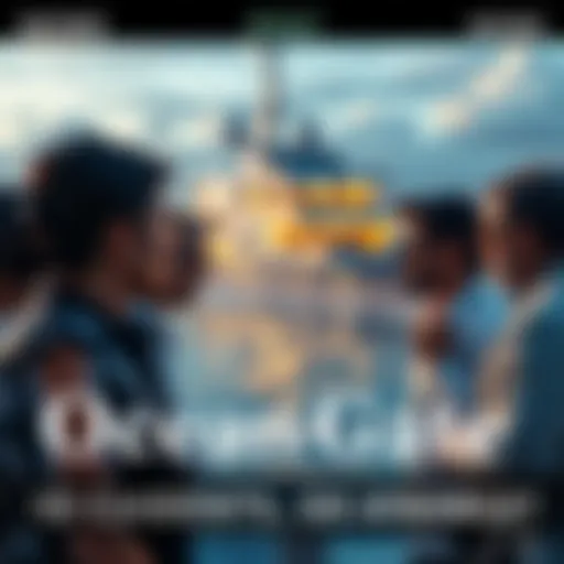 A group of concerned people discussing the OceanGate incident and legal troubles of billionaires, with visuals of an ocean vessel in the background.