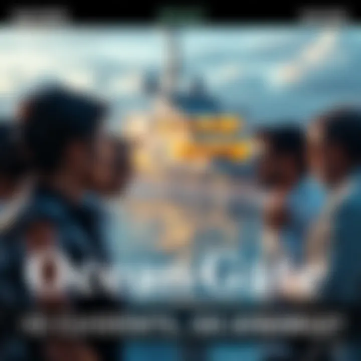 A group of concerned people discussing the OceanGate incident and legal troubles of billionaires, with visuals of an ocean vessel in the background.
