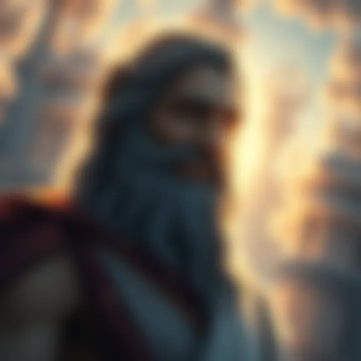 A depiction of Odysseus smiling confidently, surrounded by a soft, dream-like glow, representing hope and transformation.