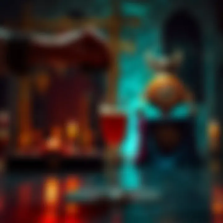 A person pouring mead into a ceremonial cup while a Norse altar features symbols for Odin and Loki