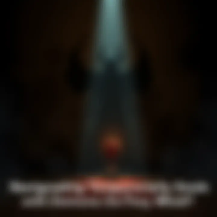 Person making an offering to a demon A person stands in a dimly lit room, presenting an offering to a shadowy figure representing a demon. The atmosphere is tense but respectful, highlighting the temporary nature of their deal.