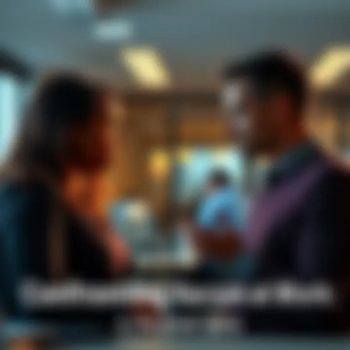 Two coworkers engaged in a heated discussion about racism in a modern office setting, with intense expressions and gestures illustrating their disagreement.