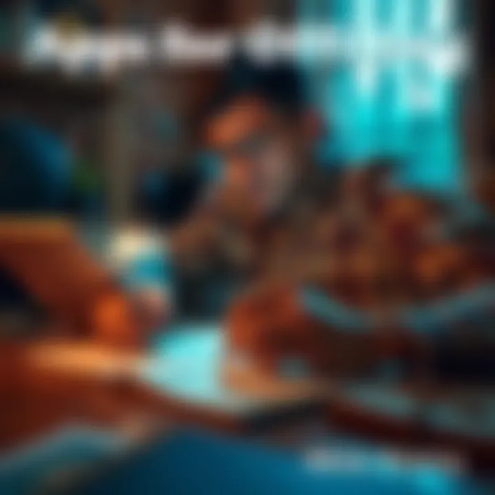 Apps for Offline Scripting A person writing scripts on a mobile device without internet access, surrounded by a cozy setting with a notebook and a pen.