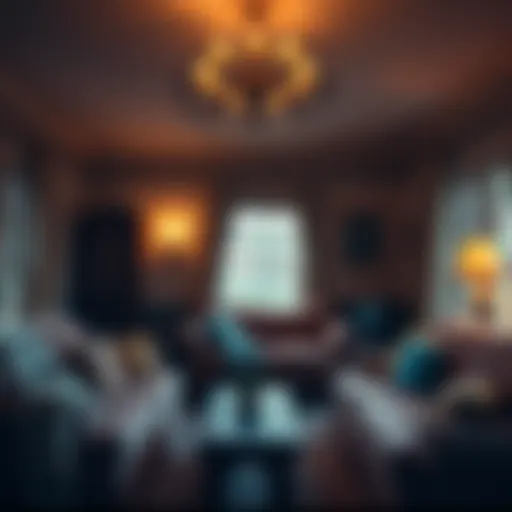Inside view of a cozy living room in an Ohio grandmother's house where the family felt a strange rumble