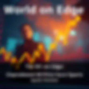 A graph showing rising oil prices with a worried businessperson in the background