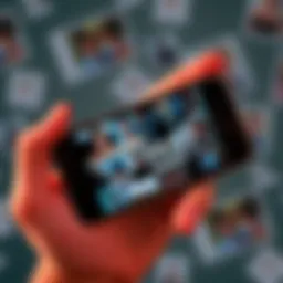 A used iPhone 4 displaying a gallery of personal photos and unsettling images, highlighting risks of buying second-hand devices