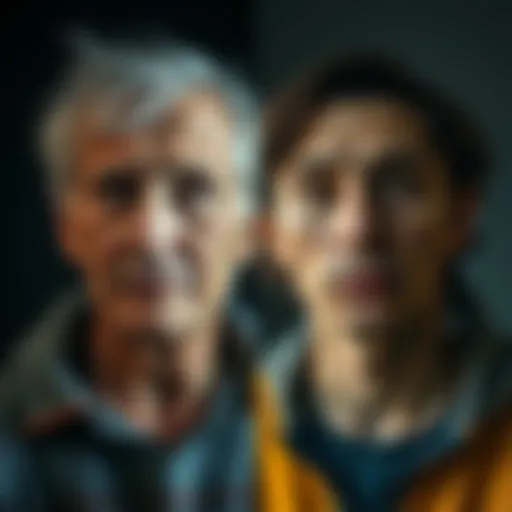 A side-by-side comparison of an older photo and a recent photo highlighting changes in self-image