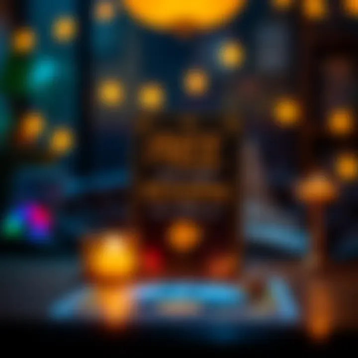 A colorful graphic inviting people to engage in a free one-card tarot reading with an emoji and initials prompt.