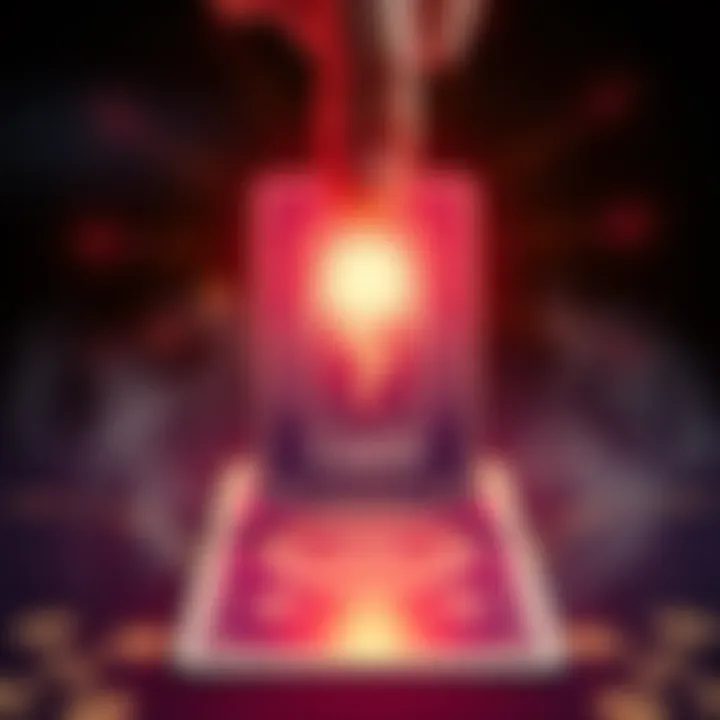 One Card Pull for Yes or No Answers A tarot card being pulled from a deck with a glowing effect, representing clarity and quick decisions.