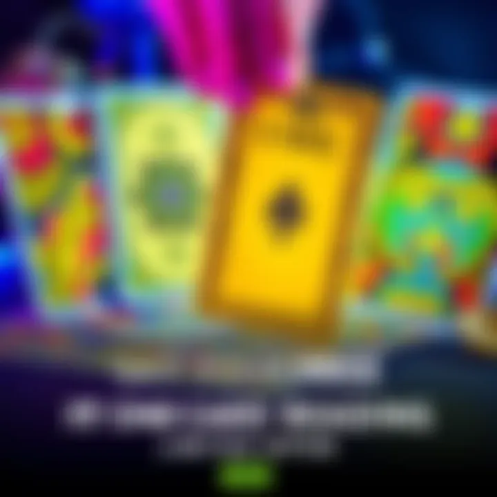 One Card Tarot Reading A tarot card being drawn from a deck with three colorful decks in the background, inviting participants for a free reading