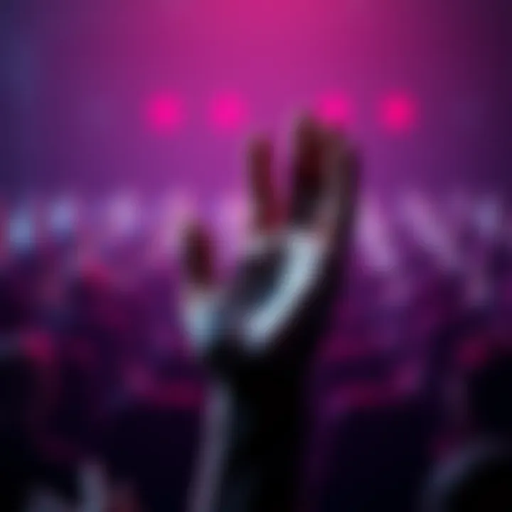 One hand clapping concept A single hand raised in the air, symbolizing the phrase 'the sound of one hand clapping'.