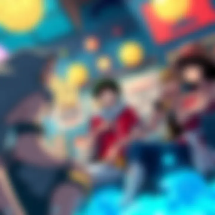 Fans sharing character ideas and designs from One Piece in a vibrant community setting