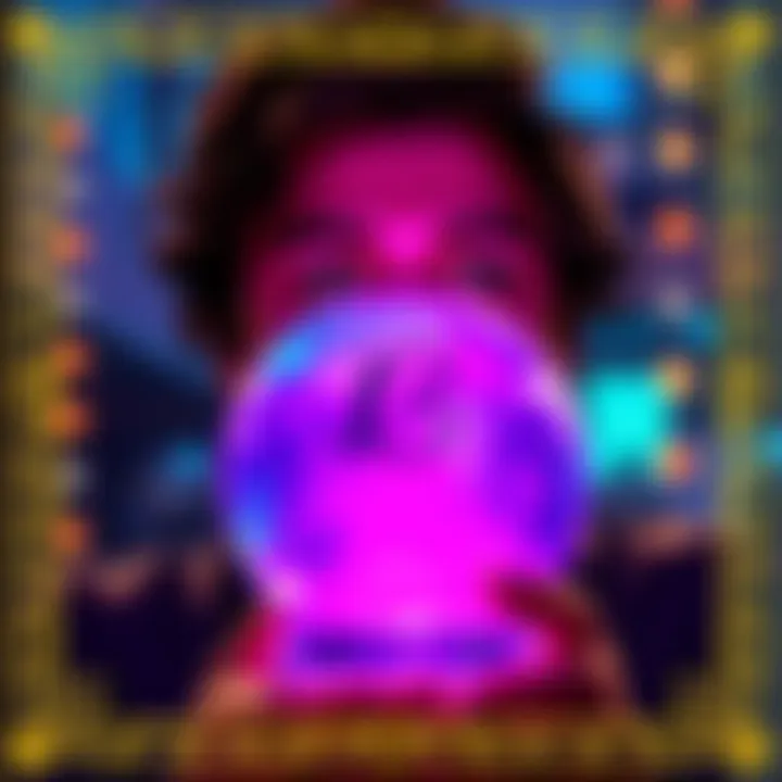 A person commenting their initial for a one-word guidance reading from Zee, with a crystal ball in the background.