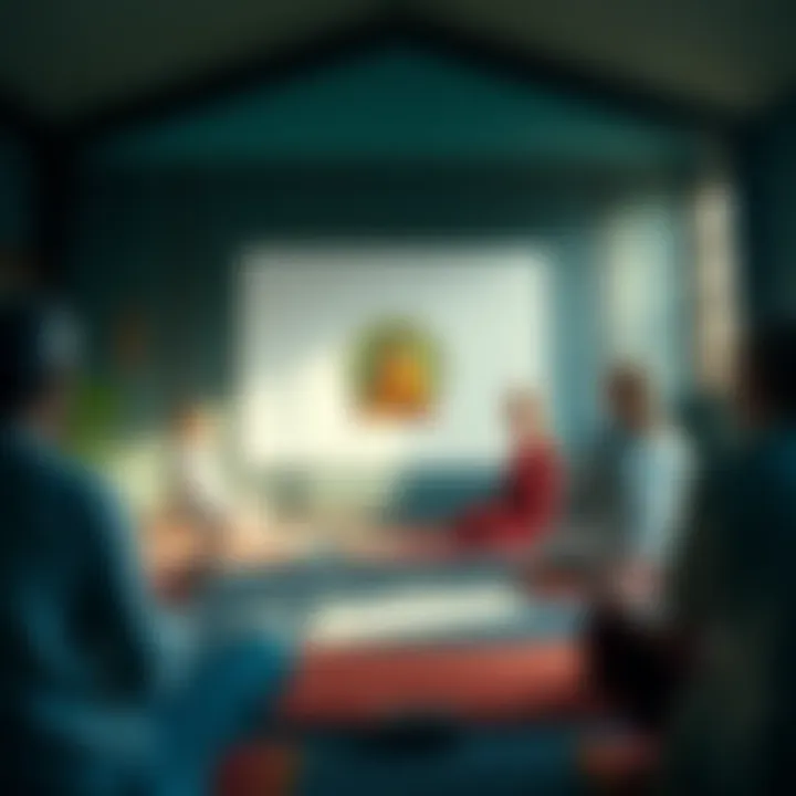 A peaceful online class showing participants practicing Shambavi Mahamudra, focusing on meditation and mindfulness