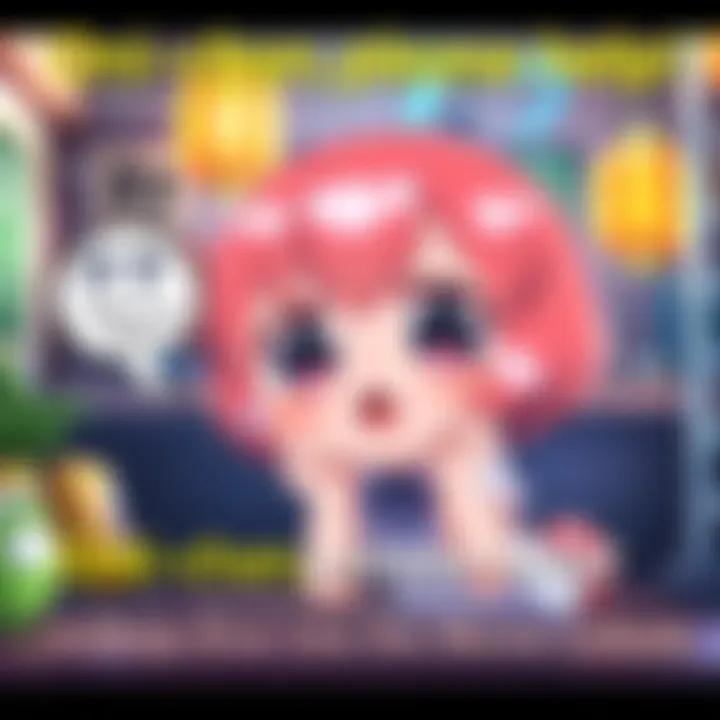 A cute animated character with big eyes and a pleading expression, saying 'Onii-chan, please help!' in a playful setting