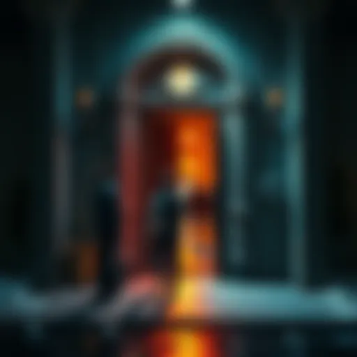 The door of the morgue at Hotel Colorado standing open, inviting curiosity from passersby.