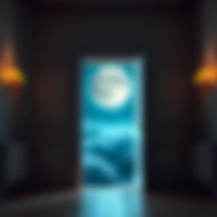 Open Door with Moonlight A room with an open door under moonlight, suggesting a connection to dreams and spirituality