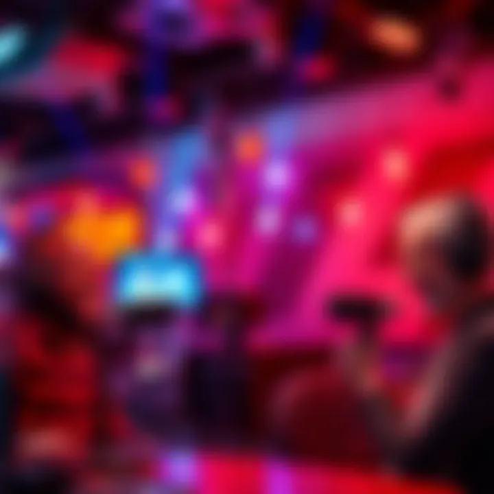 An engaging call-in show atmosphere with vibrant colors and lively expressions.