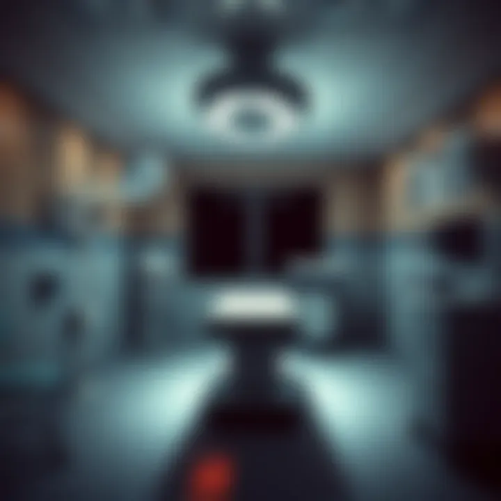 A sterile operating room setting showing a surgical table and medical instruments, with an eerie atmosphere suggesting a procedure without anesthesia.