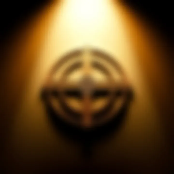 The Opus Dei symbol featuring a cross and a circle representing the organization's Catholic roots and teachings.