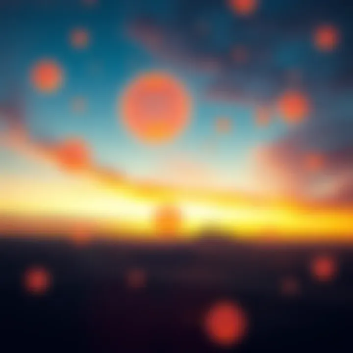 Multiple glowing orbs flying high in the early morning sky near Great Lakes Naval Training Center