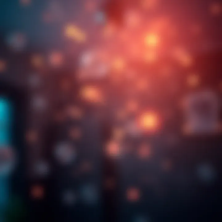 A close-up of floating orbs in a dimly lit room, some appearing as dust particles and others glowing softly, suggesting a spiritual presence.