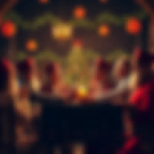 A group of Orthodox masons celebrating Christmas together, sharing joy and warmth in a festive setting.