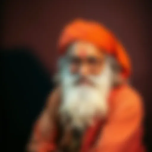 Original print of Osho during a film project in Orange County
