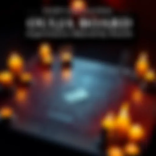 A Ouija board surrounded by lit candles, creating a spooky atmosphere