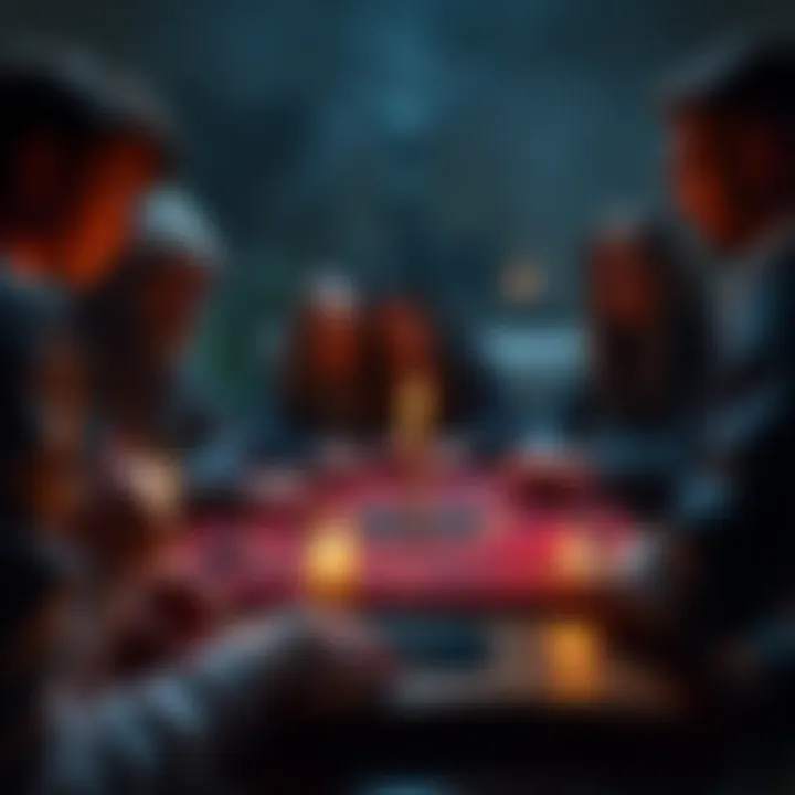 A group of people gathered around a ouija board with candles lit, attempting to communicate with spirits.