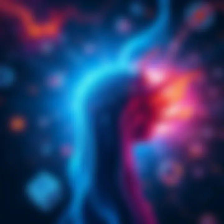 An artistic visualization of consciousness interwoven through time and dimensions