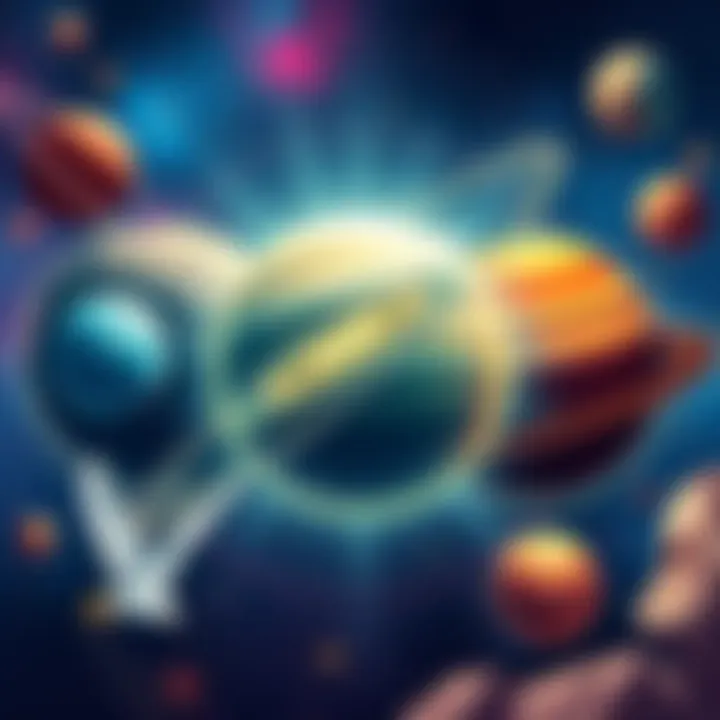 Outer Planets Representations Illustration showing Uranus, Neptune, and Pluto with zodiac signs to depict astrological dignities.