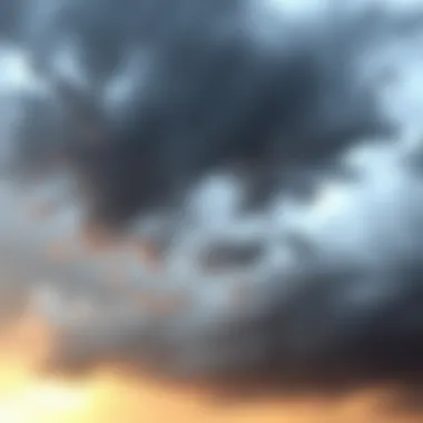 Dark clouds loom overhead, suggesting a stormy atmosphere, reflecting the tough emotions of August 2026.