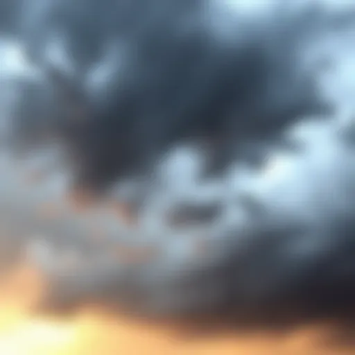 Dark clouds loom overhead, suggesting a stormy atmosphere, reflecting the tough emotions of August 2026.