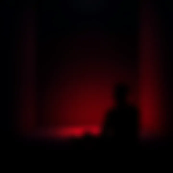 A person sitting in a dimly lit room, reflecting on their thoughts, symbolizing the acceptance of darker feelings to overcome procrastination.