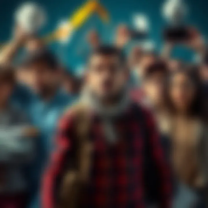 A group of people looking stressed while juggling various tasks in their daily lives