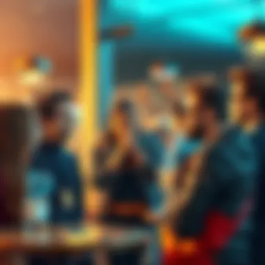 A group of people chatting about Ozempic at a coffee shop, showing mixed reactions and concern.
